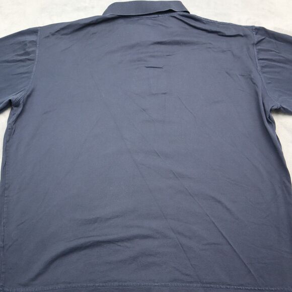 Franco Ziche Shirt Mens L Blue Plain Chest Button Short Sleeve Collared Top - Picture 14 of 16